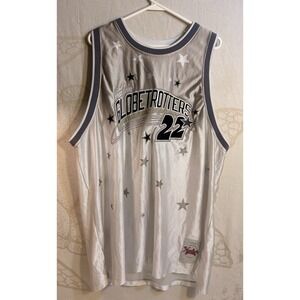 Harlem Globetrotters Jersey Mens XXXL White Gray Basketball Curly 22 Stars Fubu